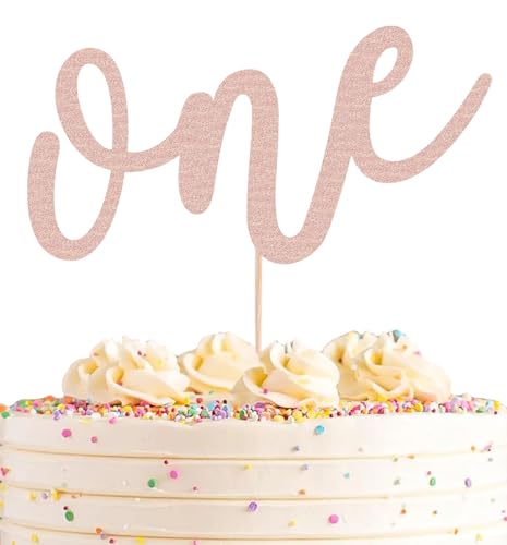 First Birthday Cake Topper (Rose Gold)