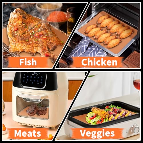 Grill Mats for Outdoor Grill (Copper 9pcs)