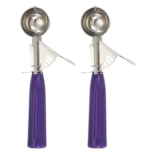 2 Pcs Cookie Scoops Ice Cream Scoop w (4.5 cm / Purple)