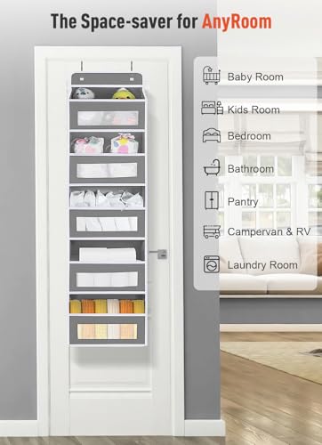 Over The Door Organizer Storage (Grey / 1 Pack)