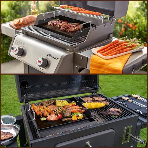 Pre seasoned Cast Iron Griddle for Gas Grill (17" x 13" x 2.6")