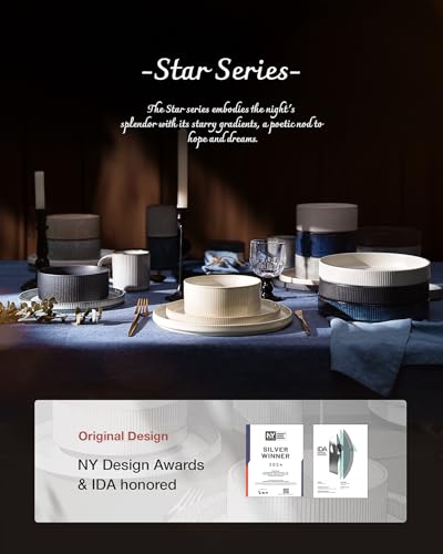 Star 8.25" Pasta Bowls Set of 4 (White / 4 Pcs)