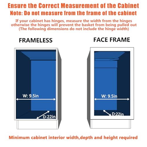 Pull Out Cabinet Organizer (1 Tier / 9"W x 21½"D)