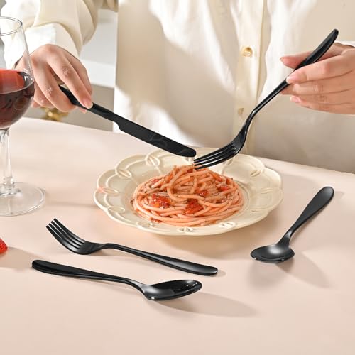 40 Piece Black Silverware Set (Black / 40 Piece)