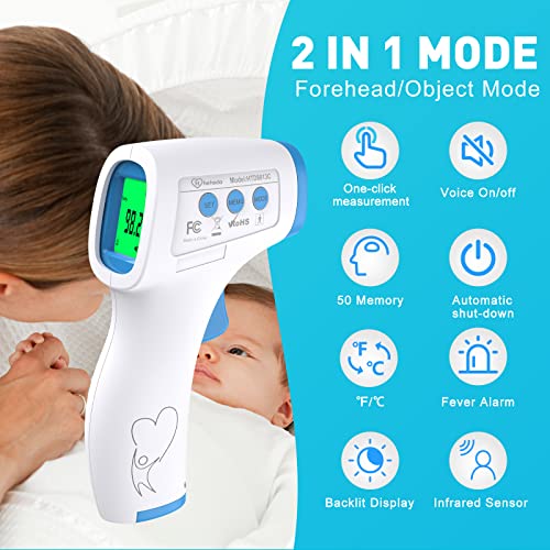Digital Thermometer for Adults and Kids (Blue)