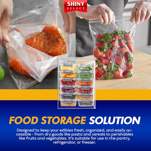 Extra Large Plastic Storage Bags With Zipper Top 3 Gallon 16" x 18" Jumbo Size Bag Heavy Duty 3 Mil Thick Clear X (12 Count)