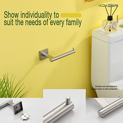 Toilet Paper Holder Tissue Paper Dispenser for Bathroom Toilet Roll Holder Brushed Nickel Stainless Steel B2005BR (Brushed Nickel / Horizontal)
