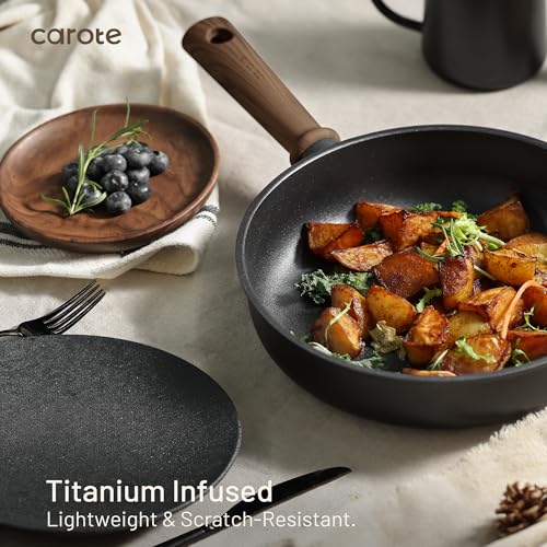 Nonstick Pots and Pans Set (Black / 15 pieces)