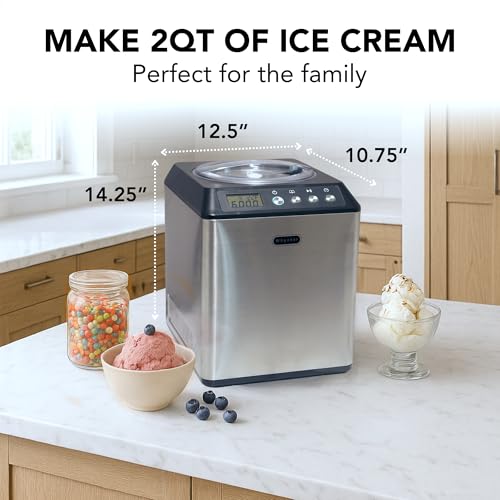 Upright Automatic Ice Cream Maker (2.1 Quart / Stainless Steel)