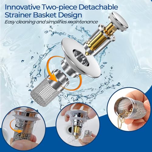 Bathroom Sink Drain Strainer (Sliver-4)