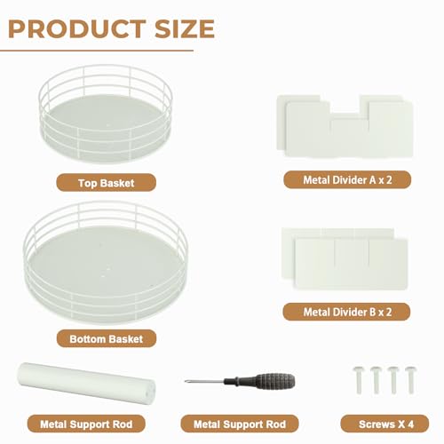 Snack Organizer (2 Tier 12 Inch White)