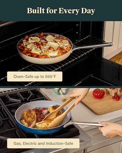 Non Stick Ceramic Mini Fry Pan with Glass Lid (1x 8 IN / Perracotta)