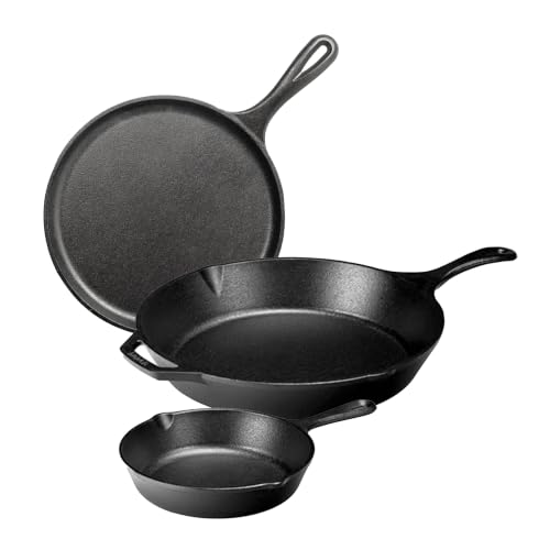 Pre Seasoned Cast Iron Set (3 Piece)
