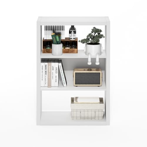 Viola Book Shelf (White / 3-Tier, Thick Frame)