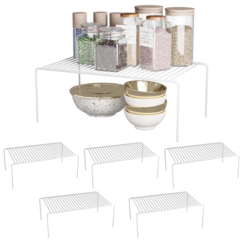 6Pack Cabinet Storage Shelf Spice Rack (6Pack-White-13 x 9.4 inch)