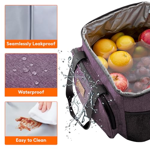 Insulated Lunch Box for Men (Purple / Large(15L))