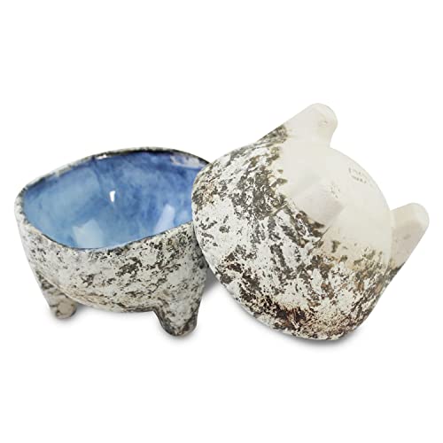 Artisan Crafted Blue (4 x 2 Inch / Sapphire Blue - Gray)