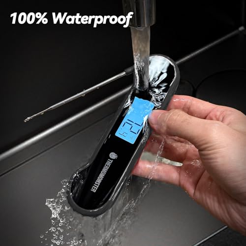 0.5 Sec Instant Read Meat Thermometer Digital for Cooking (Black)