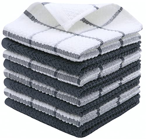 Cotton Dish Towels For Kitchen (Grey Multi)