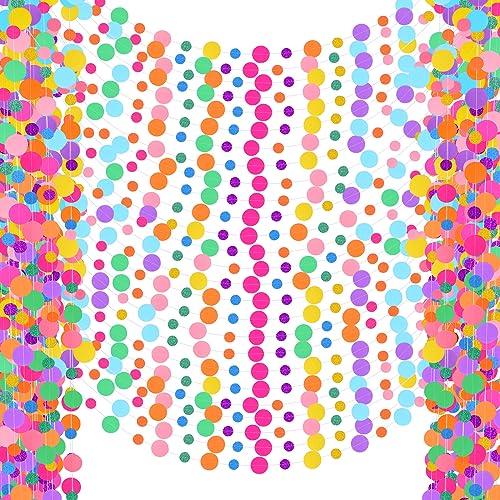 40 Pieces Dot Garland Banner Hanging (Rainbow)