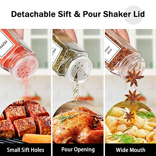 Spice Jars with Lable (48PCS/4OZ)