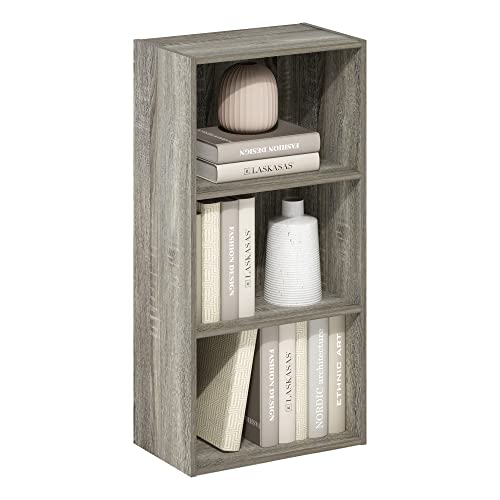 LUDER 3 Tier Book Shelf (French Oak / 3-Tier, 9.3 x 16 x 31.4)