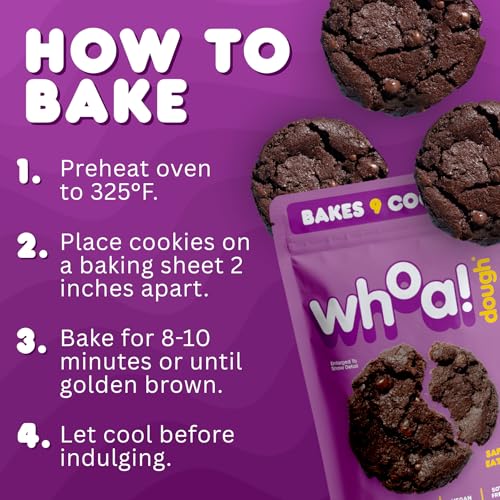 Whoa Dough Ready to Bake Cookie Dough Brownie Batter (6.9 Ounce (Pack of 12))