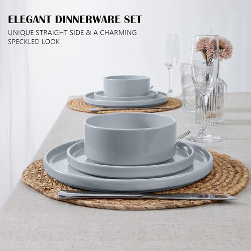 Dinnerware Sets for 6 (Haze Gray / Round-18pcs for 6)