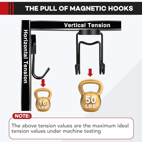 Magnetic Hooks for Cruise Cabins 50Lbs+ Heavy Duty Magnet Hook (Black / 1.0in×2.2in-2)