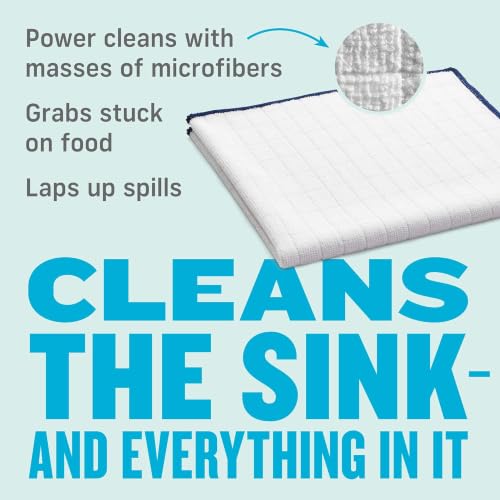 Reusable Paper Towels Replacement Cloths (New Version / Blue - 4 Pack)