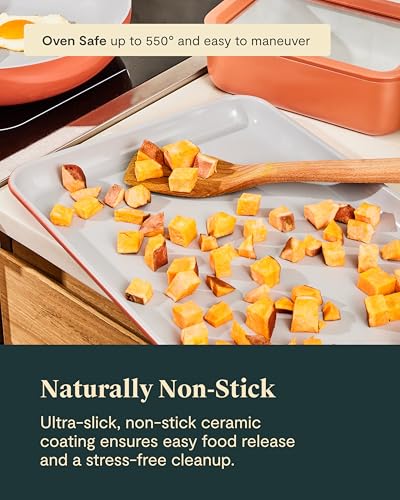 Non Stick Ceramic Medium Baking Sheet Duo (Slate / 2x Medium 10" x 15")