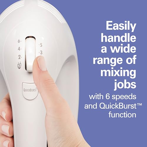 6 Speed Electric Hand Mixer With Easy Clean Beaters (White / Powerful 275 Watt Motor (Pack of 1))