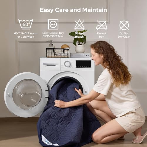 Waterproof Mattress Protector (3 Navy Blue / King)
