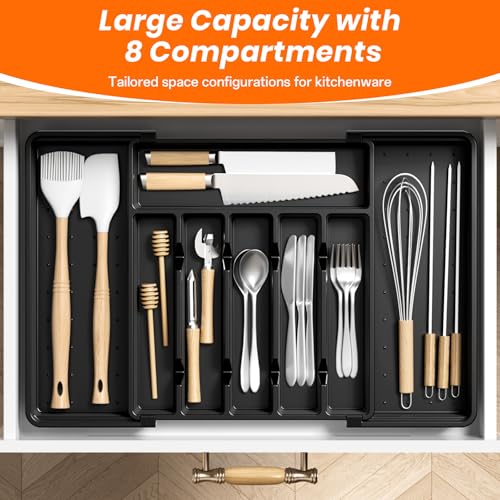 Large Silverware Organizer (Black)