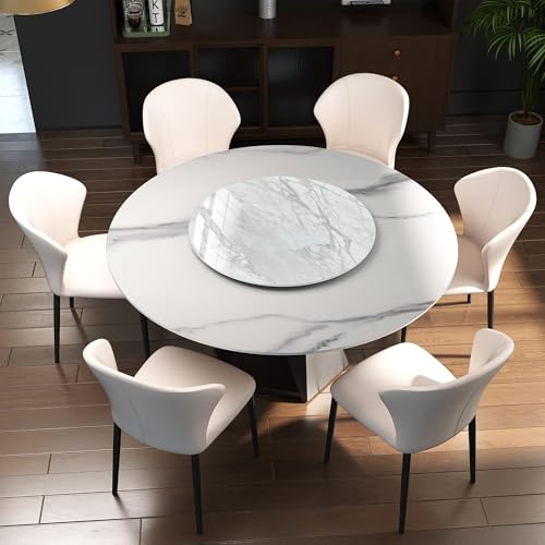 23.6" Lazy Susan for Table Top Sintered Stone Rotating Serving Tray for Dining Table (Statuario / 60CM)