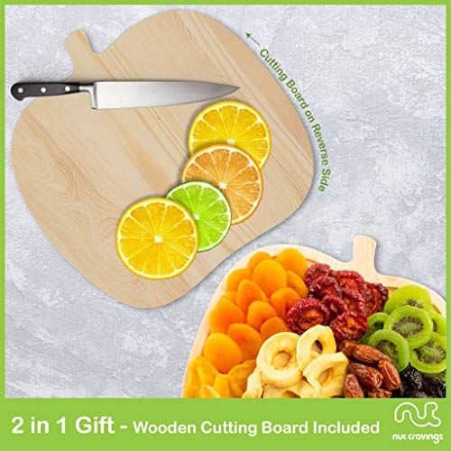 Dried Fruit & Mixed Nuts Gift Basket (8. Wooden Apple Fruit Tray)