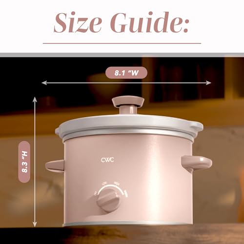 2QT Mini Electric Round Slow Cooker (Dusty Rose / 2 Quarts)