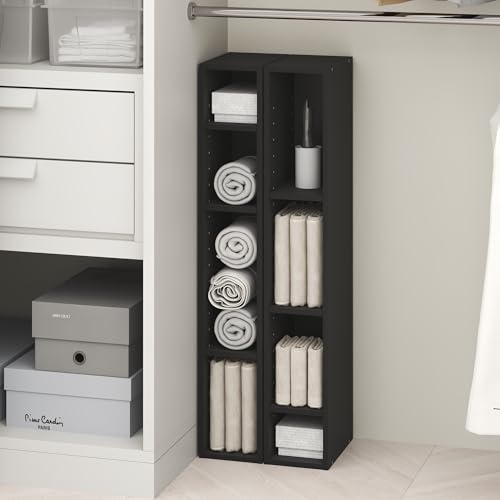 Fulda 8 Tier Closet Organizers and Storage (Blackwood / 8-Tier; 6"W)