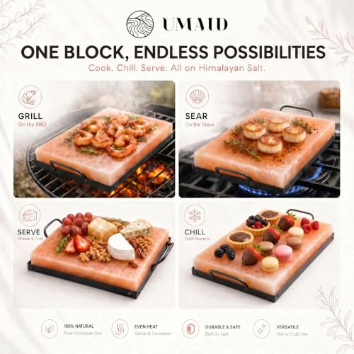 Himalayan Salt Block Cooking Plate 12x8x1.5