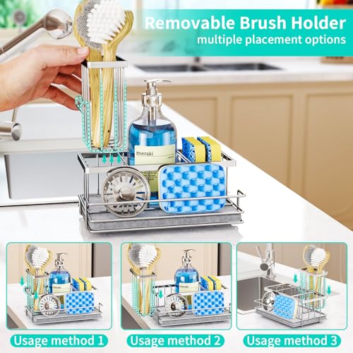 Sink Caddy Sponge Holder (B-silver)