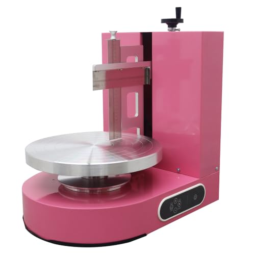 Electric Cake Frosting & Smoothing Machine Stainless Steel 110V (4-12inch / Pink)