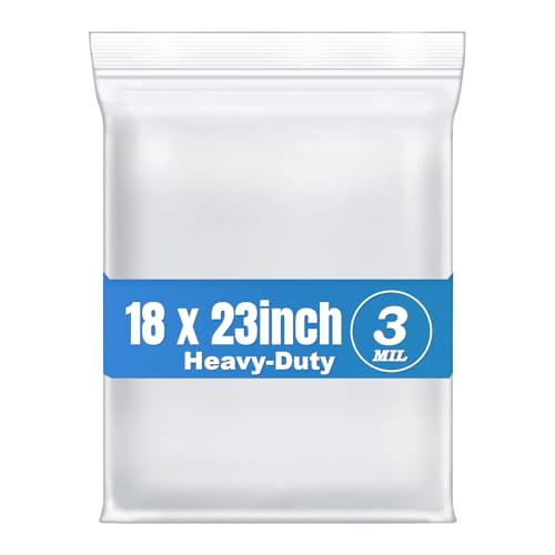 30Pcs 18"x23" Thick 3Mil Large Clear Reclosable Zip Seal Lock Plastic Bags (18x23inch(30PCS))