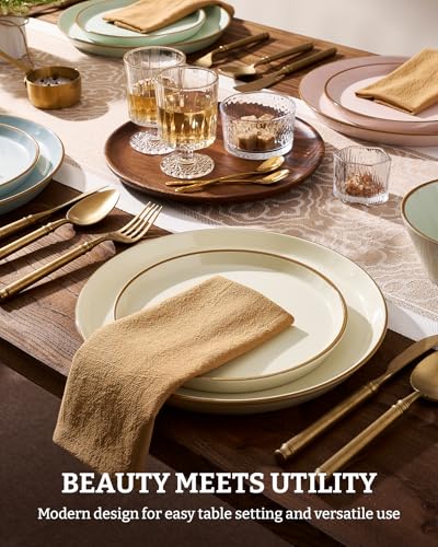 Saturn Stoneware Dishes Dinnerware Set for 8 (Multicolor / 24)