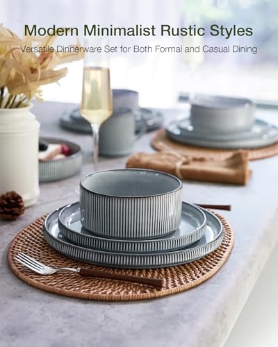 Star Dinnerware Sets with Mugs (Smoky Blue)