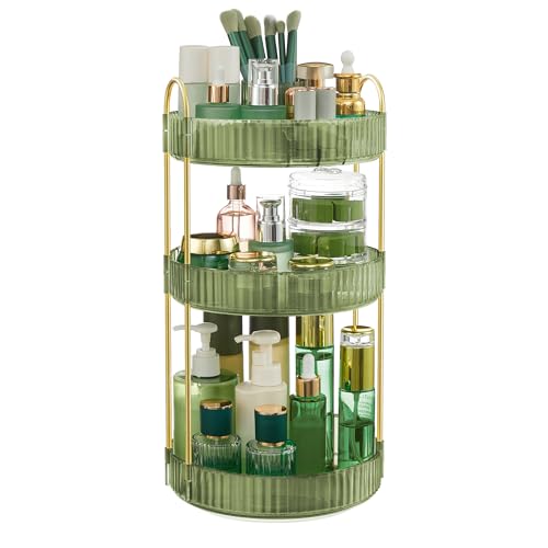 3 Tier Makeup Organizer (Pale Green / Round)