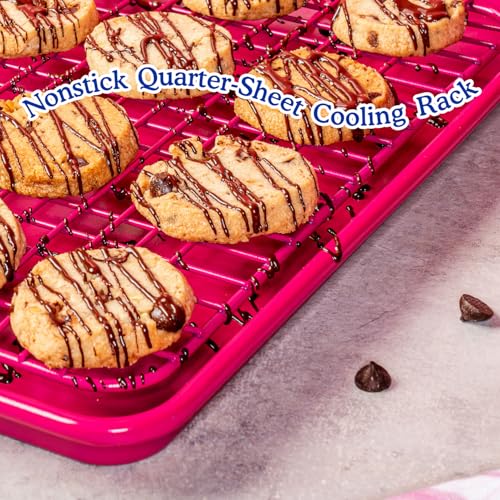 Non Stick Wire Cooling Rack (Little Chill (12.4" x 8.4") / Broccoli)