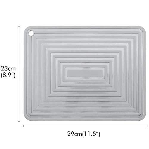 Large Silicone Trivet Mats for Hot Dishes (Gray)