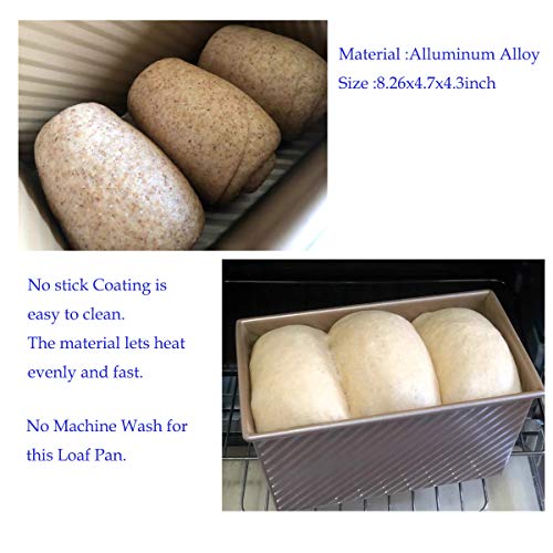 Pullman Loaf Pan w Lid 1lb (8.5x4.75x4.5)
