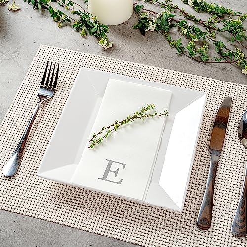 Silver Letter E Linen (Silver / 2000 Count / E)