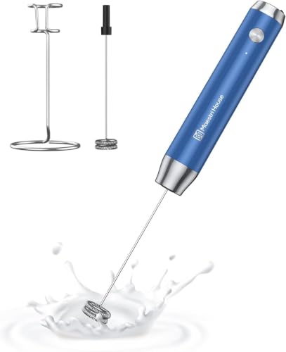 LunaFro Rechargeable Milk Frother (Dark Blue)